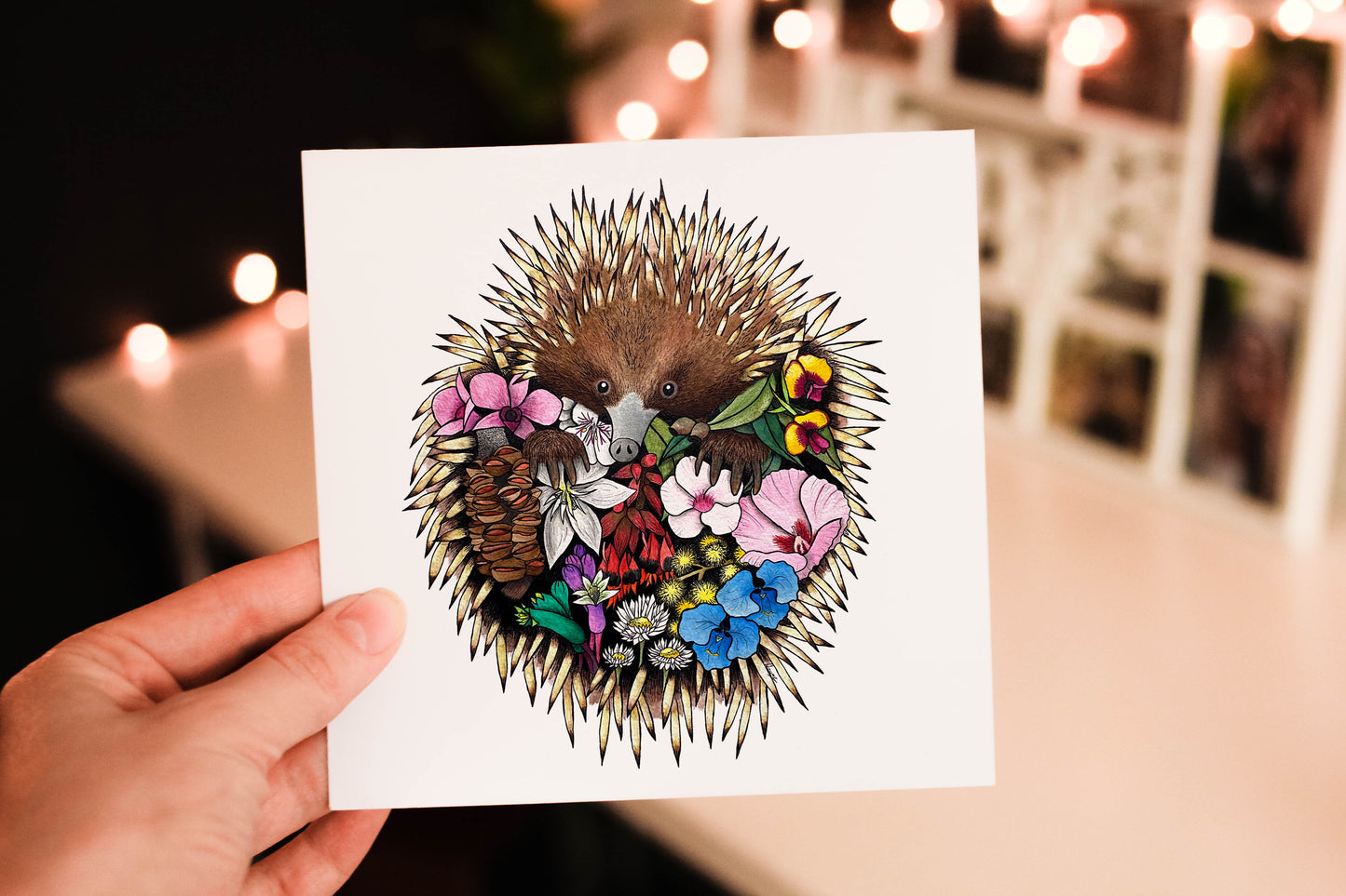 Watercolour Echidna Greeting Card