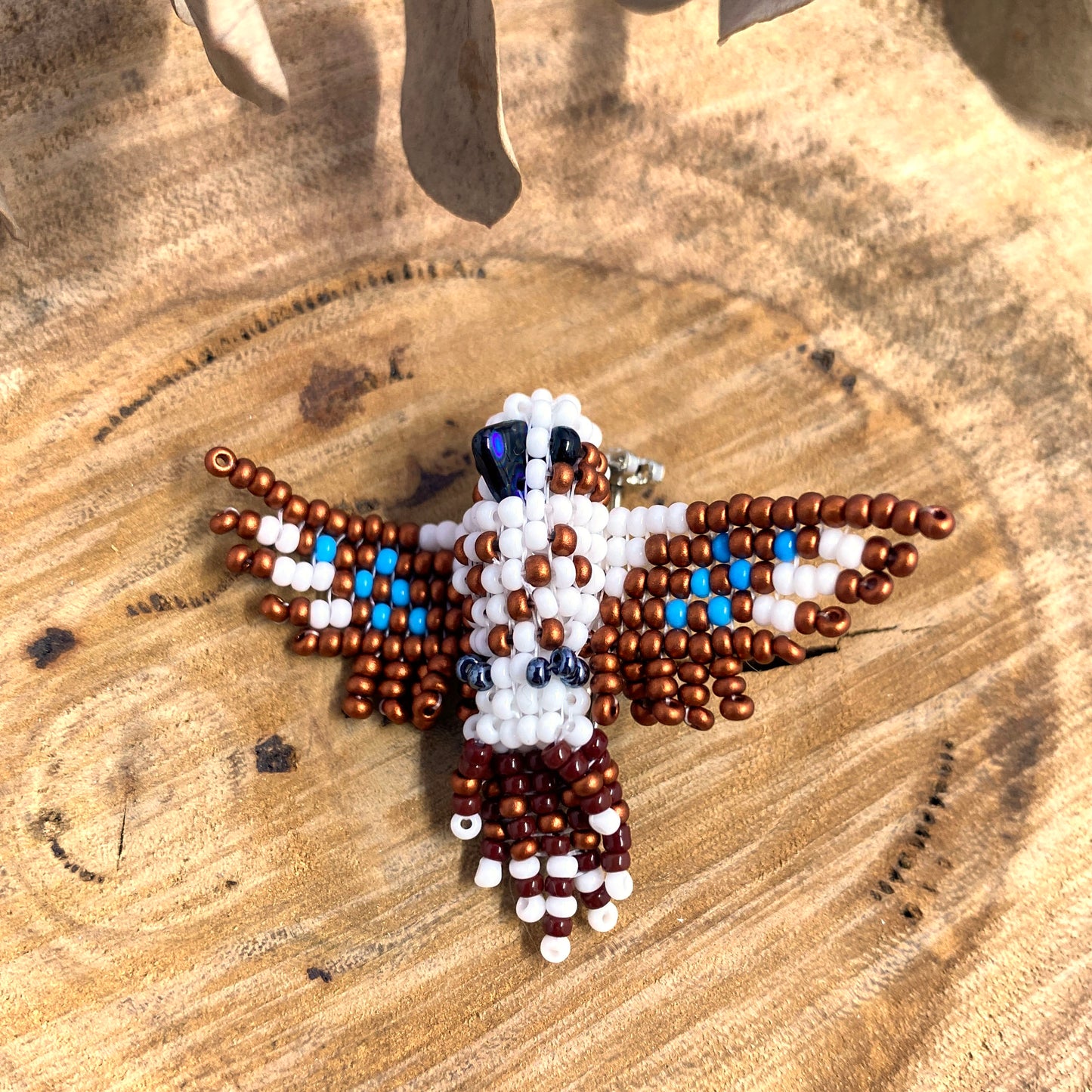 3D Bird Beaded Brooches