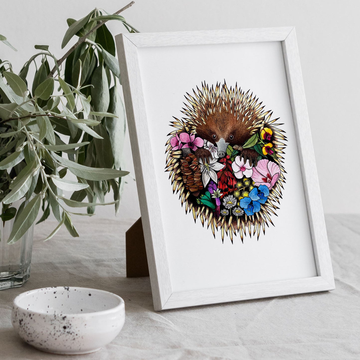 Watercolour Echidna Artwork