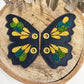 Shoe Wings - Green & Gold or Silver Butterfly