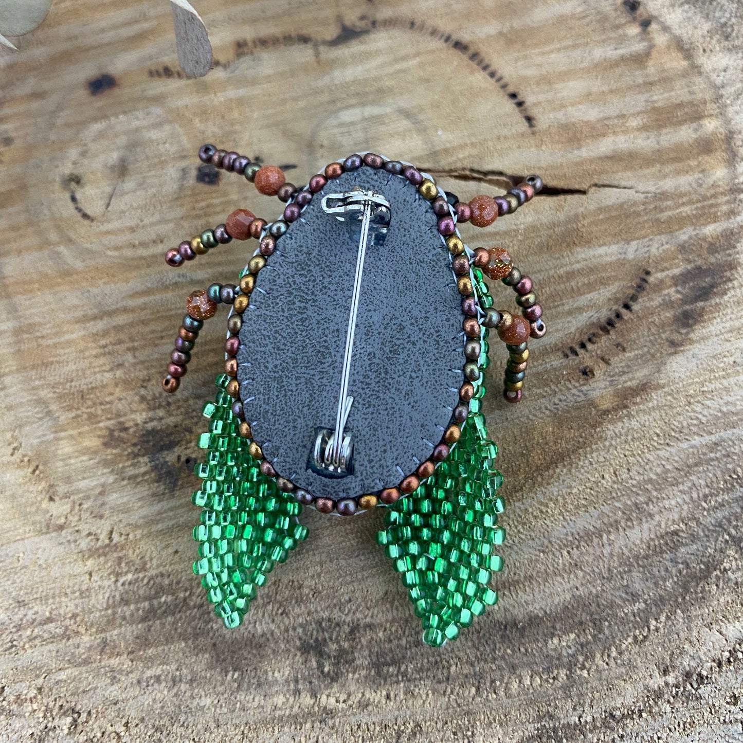 Cicada Beaded Brooch