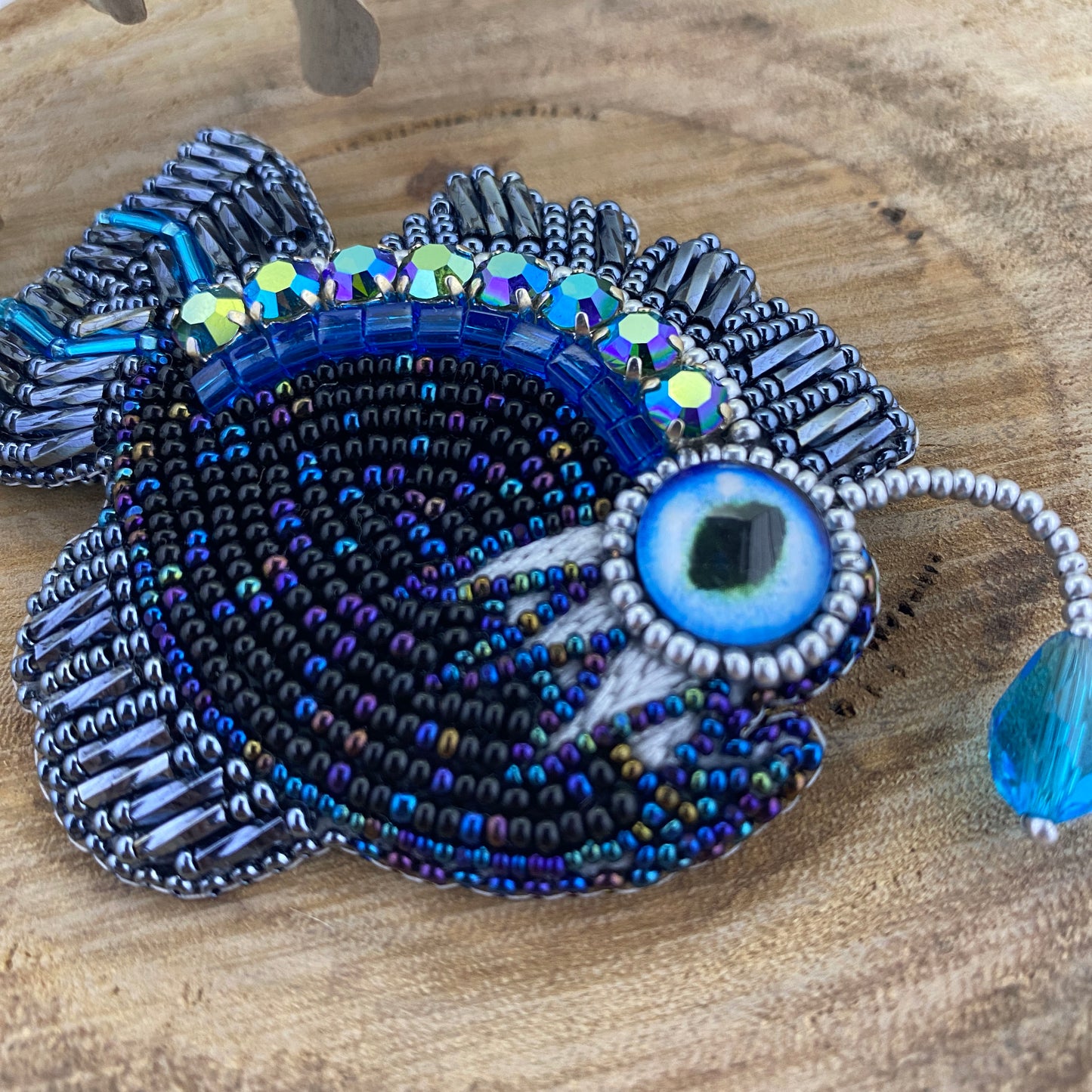 Anglerfish Beaded Brooch