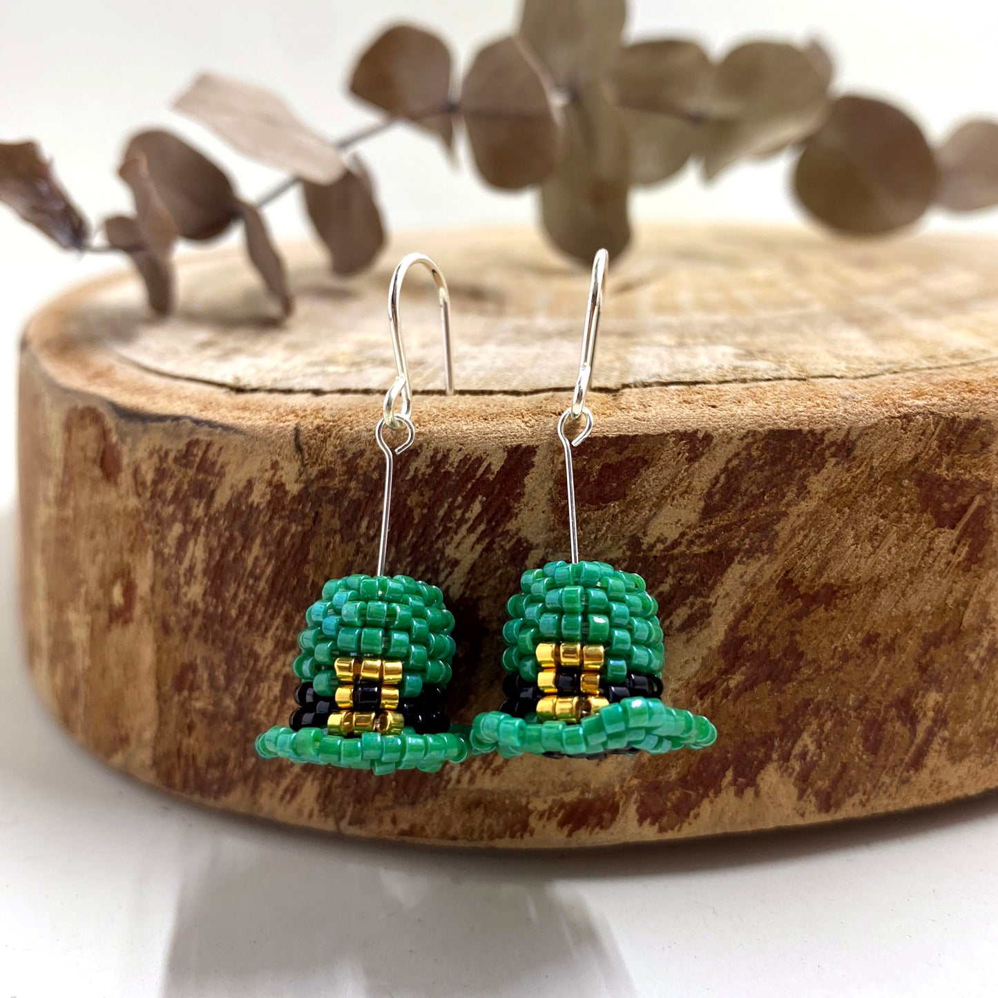 Leprechaun Hats Beaded Earrings