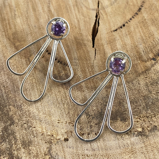 Purple Alexandrite Stud Earrings