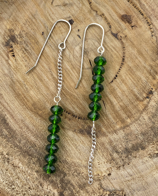 Green Dangle Earrings