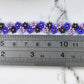 Purple Daisy Beaded Earrings & Bracelet Set