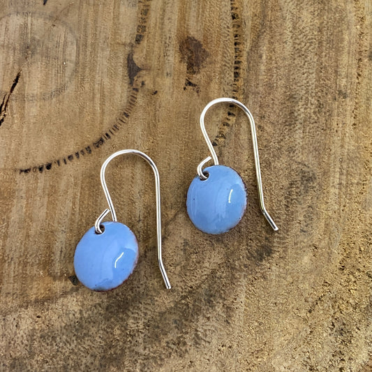 Light Blue Circle Dangle Earrings