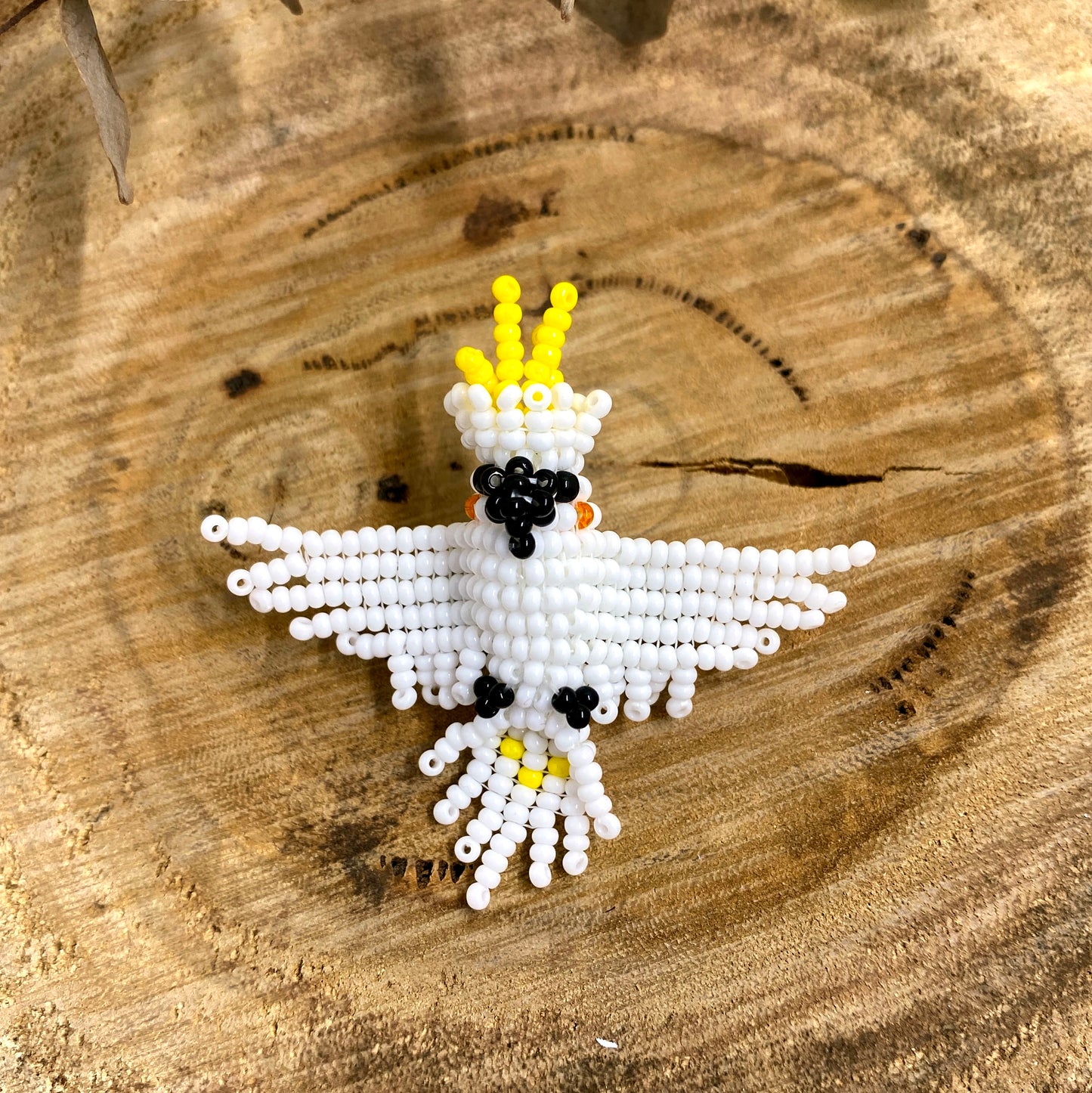 Cockatoo & Galah 3D Beaded Brooches