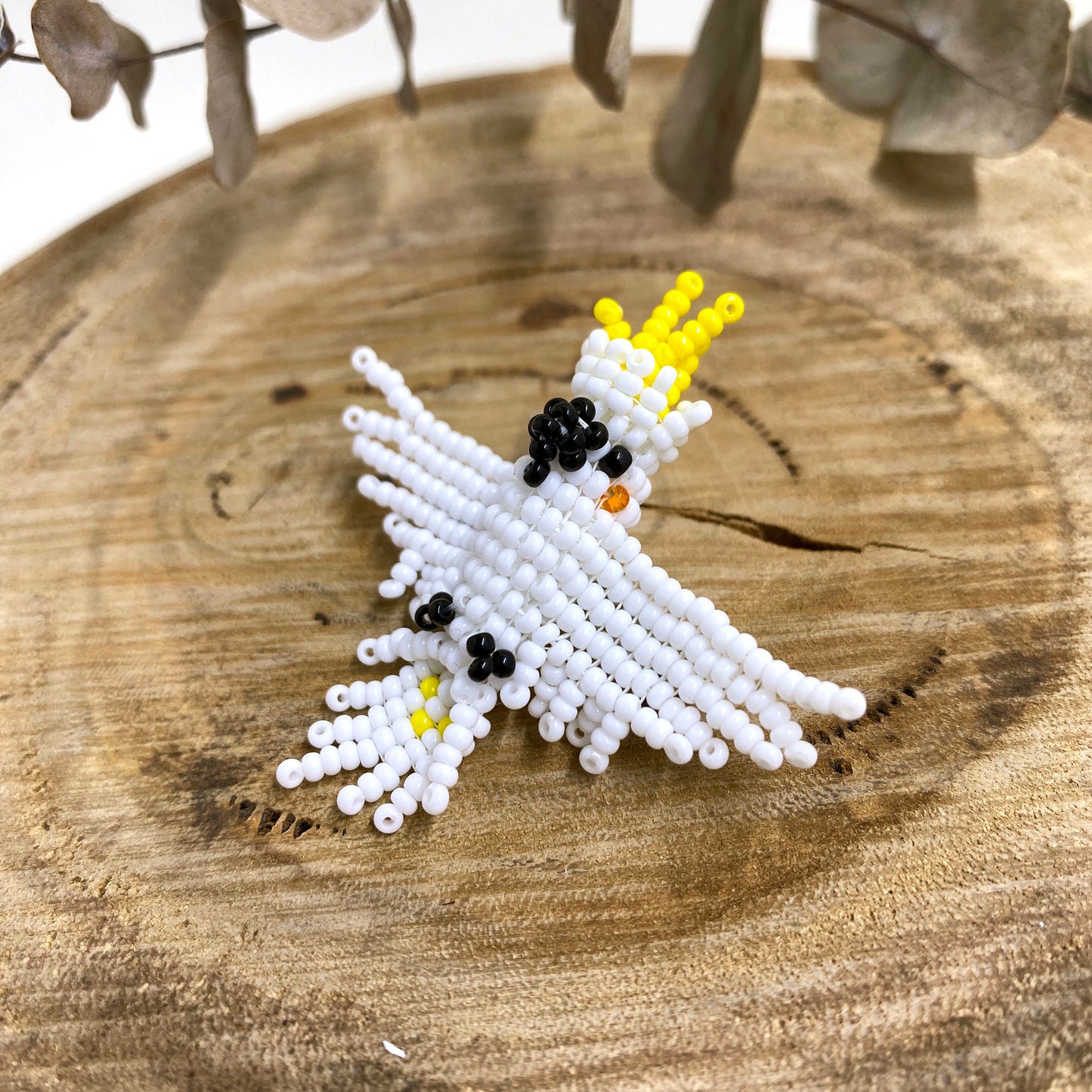 Cockatoo & Galah 3D Beaded Brooches