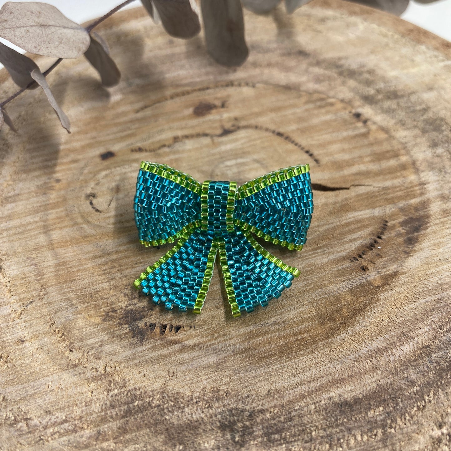 Bow Beaded Brooch