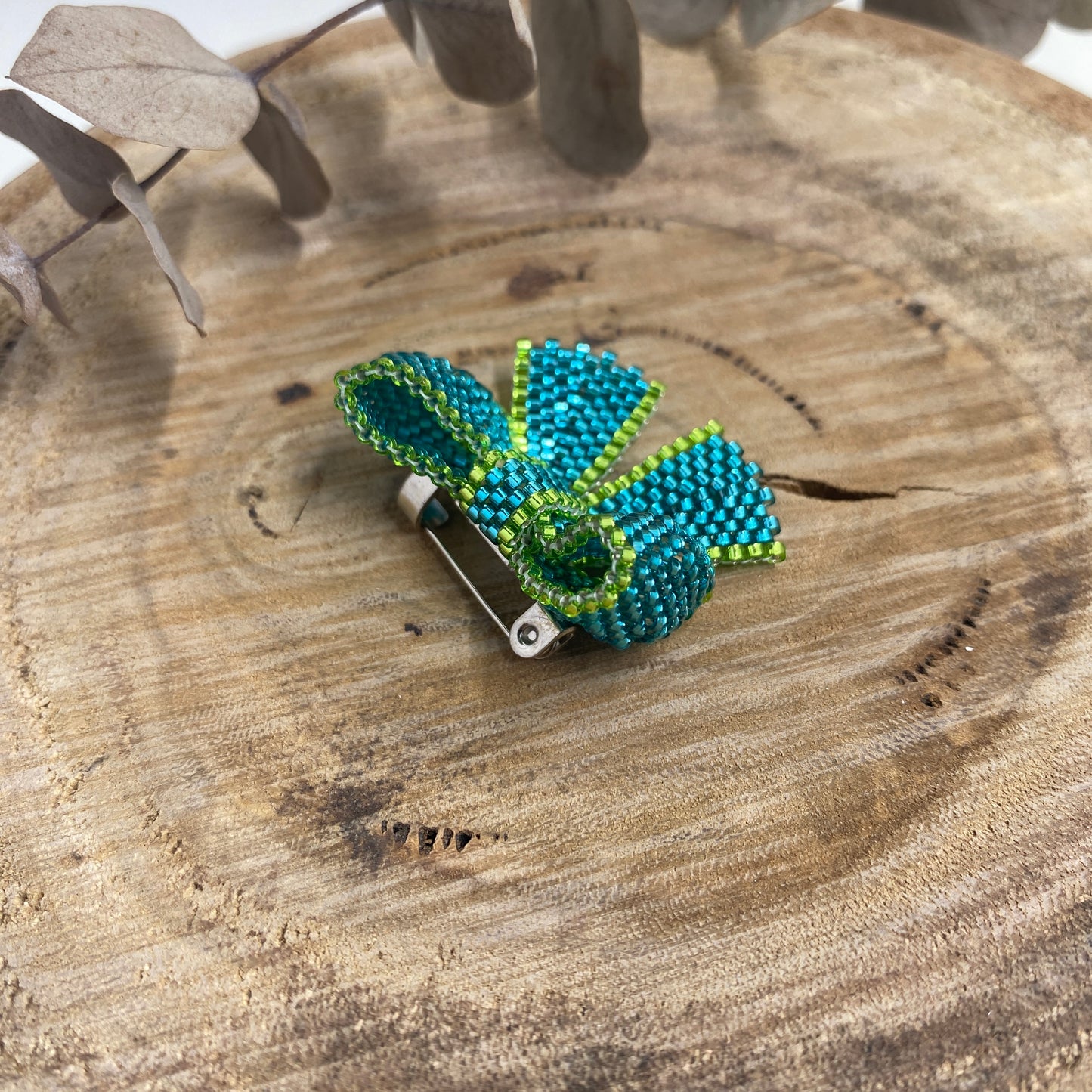 Bow Beaded Brooch