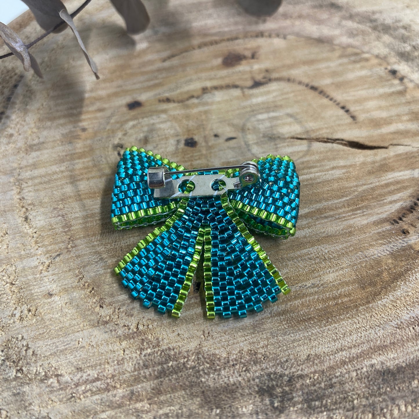 Bow Beaded Brooch