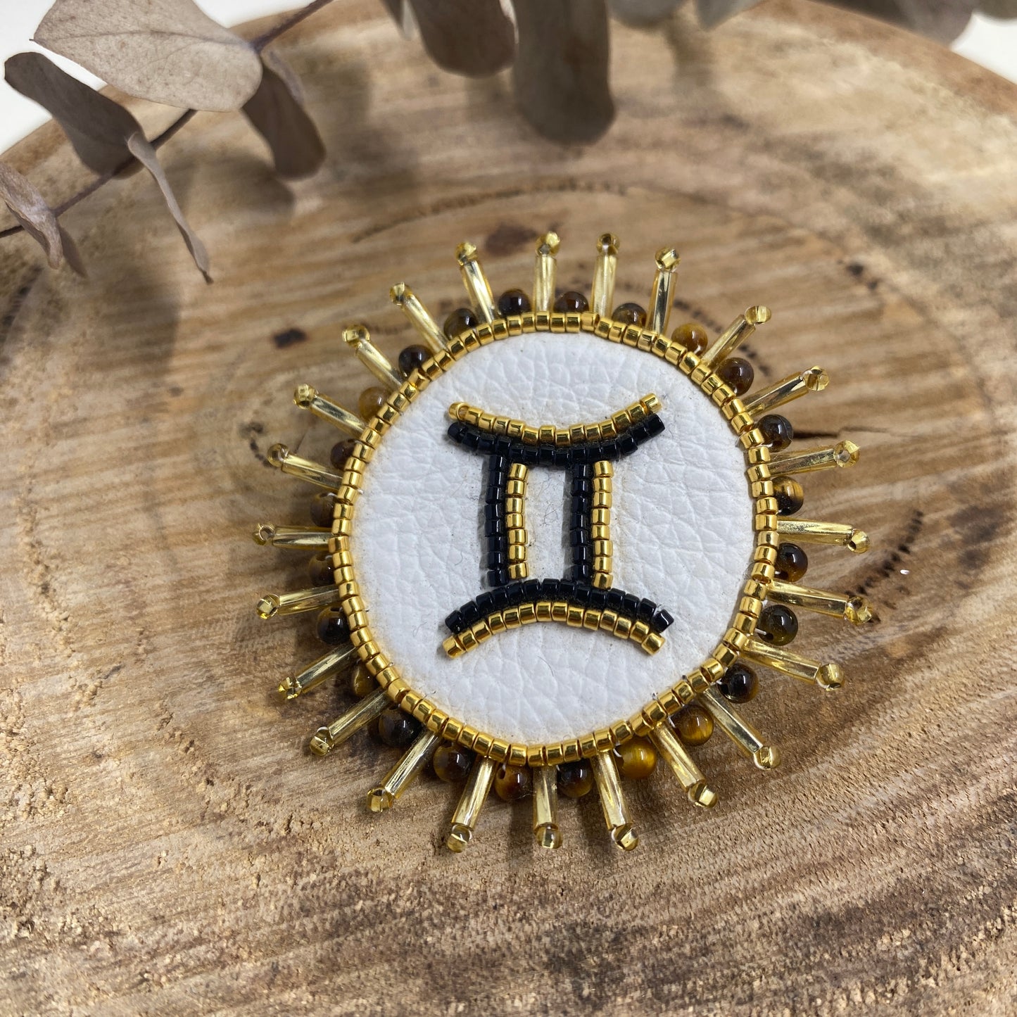 Star Sign Beaded Brooches