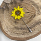 Sunflower Beaded Brooch / Hat Pin