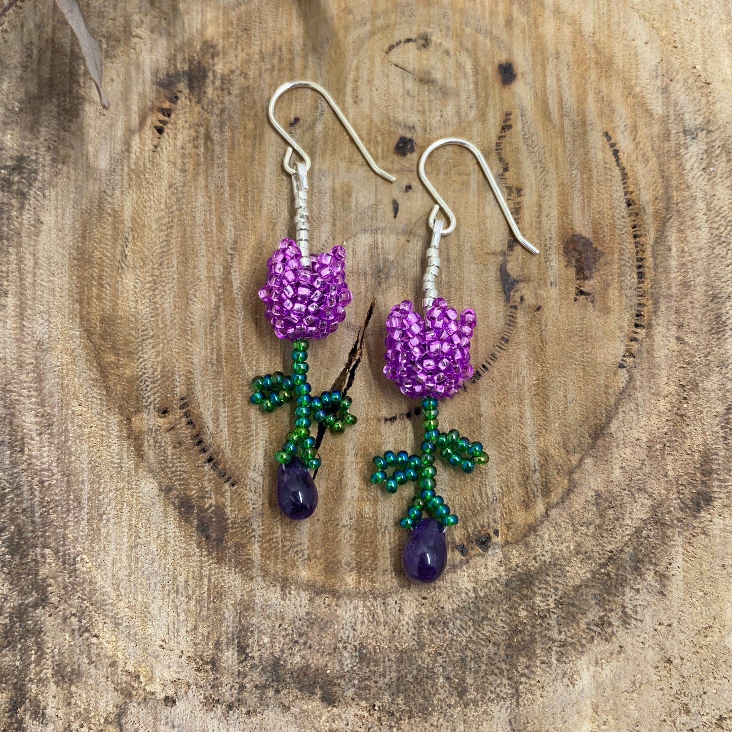 Tulip Beaded Earrings