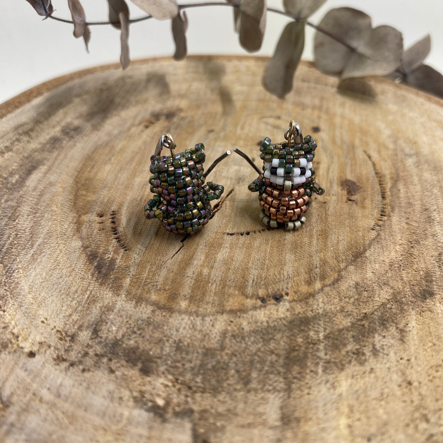 Owl Beaded Earrings