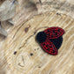 Ladybug Beaded Brooch