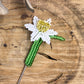 Daffodil Beaded Brooch / Hat Pin