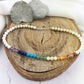 Rainbow Chakra & White Beaded Necklace