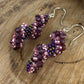 Spiral Beaded Earrings - Purple & Pink