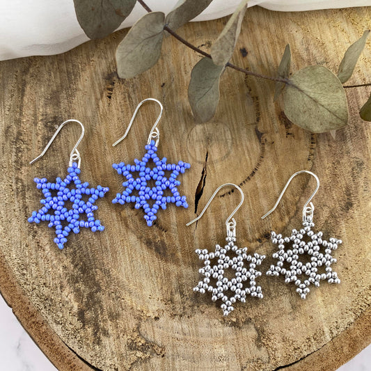 Snowflake Beaded Earrings