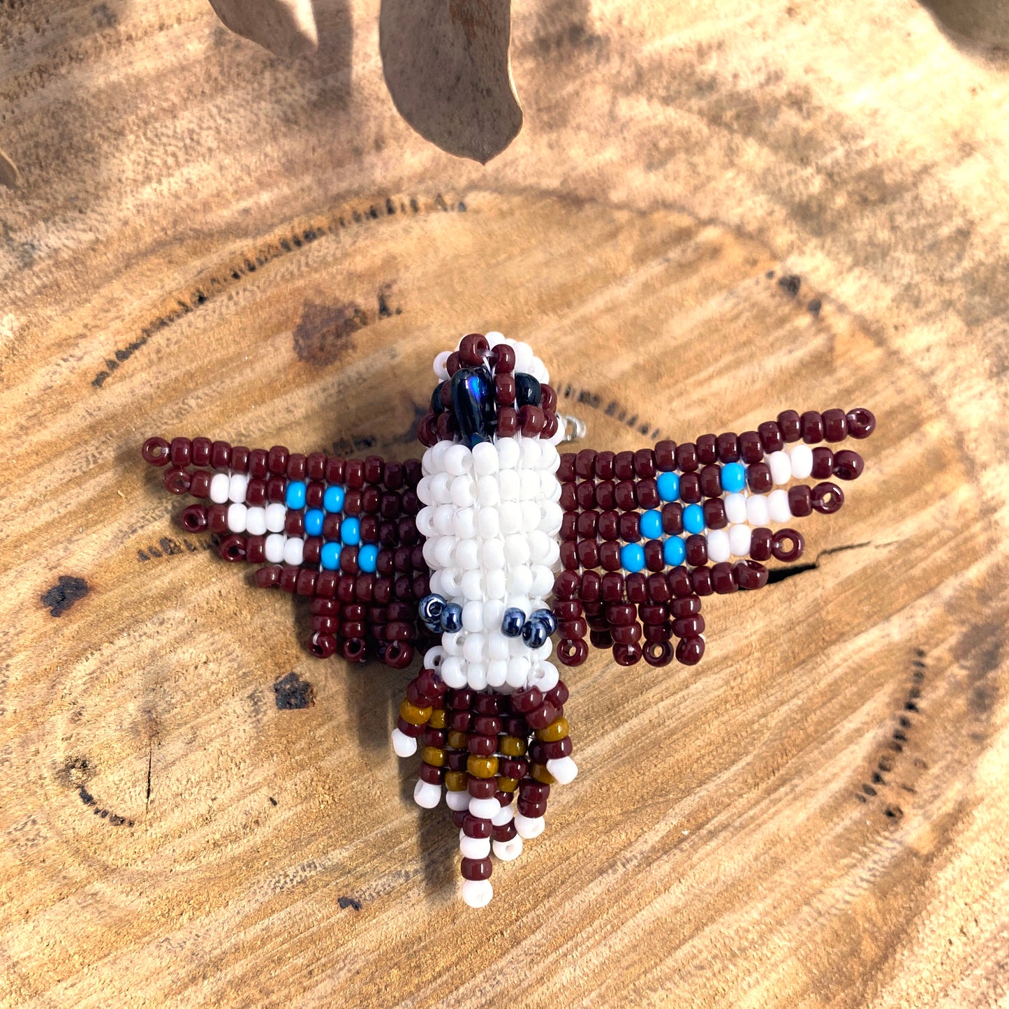 3D Bird Beaded Brooches