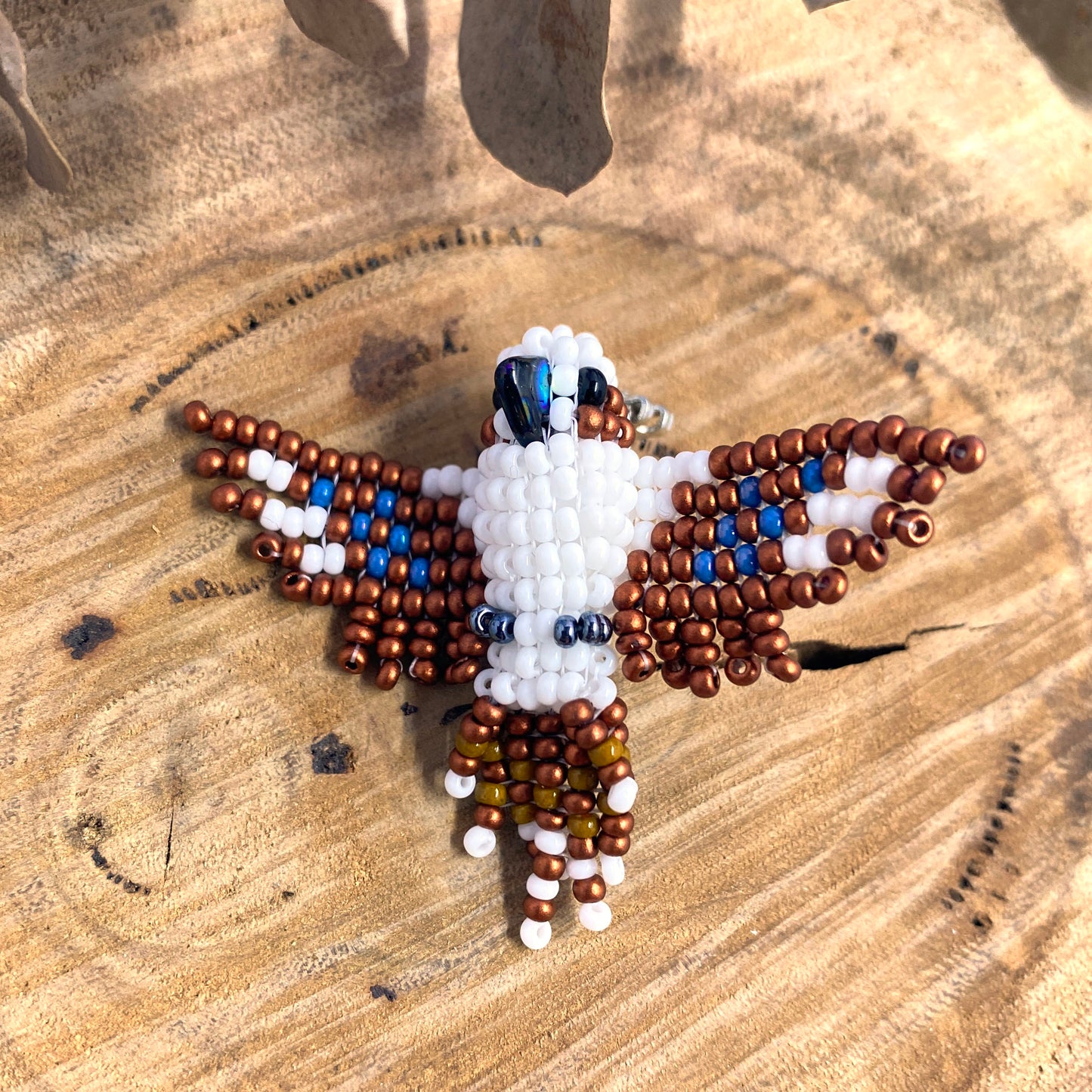 3D Bird Beaded Brooches