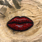 Lips Beaded Brooch