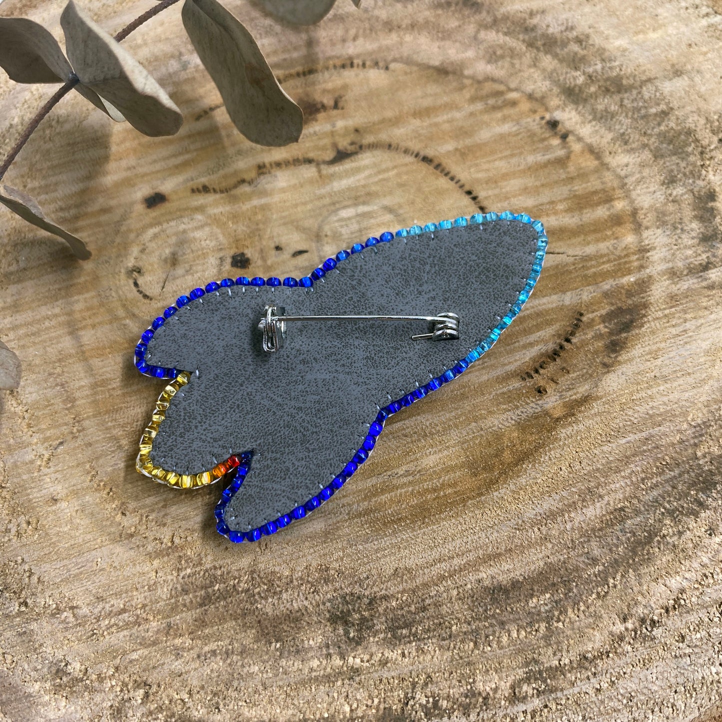 Rocket Beaded Brooch