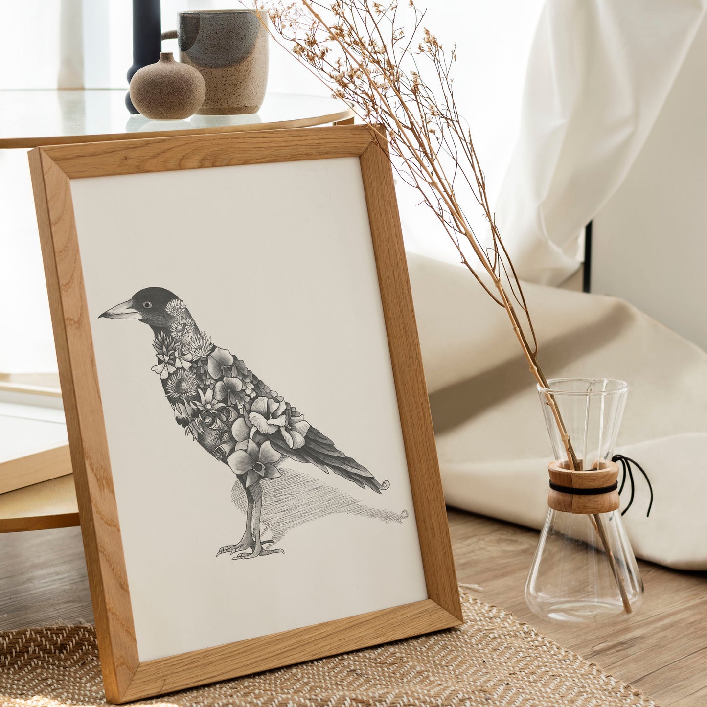 Watercolour Magpie Artwork