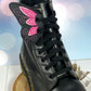 Shoe Wings - Pink and Black Butterfly