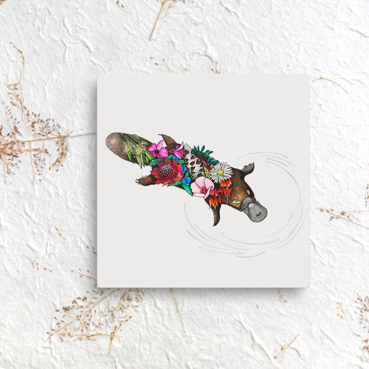 Watercolour Platypus Greeting Card