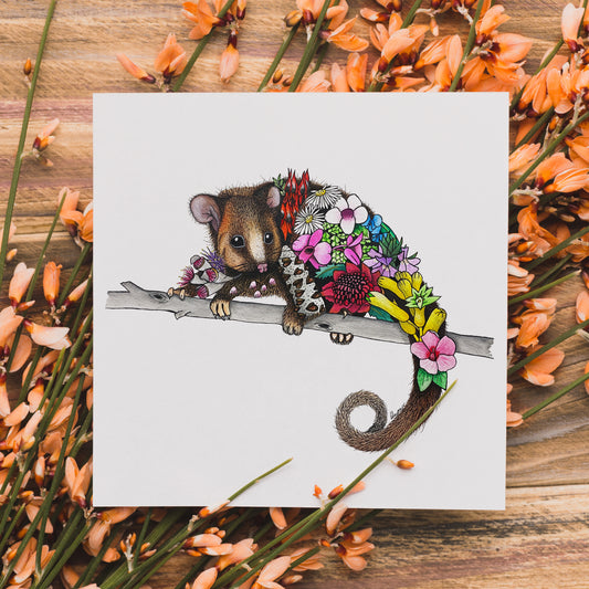 Watercolour Possum Greeting Card