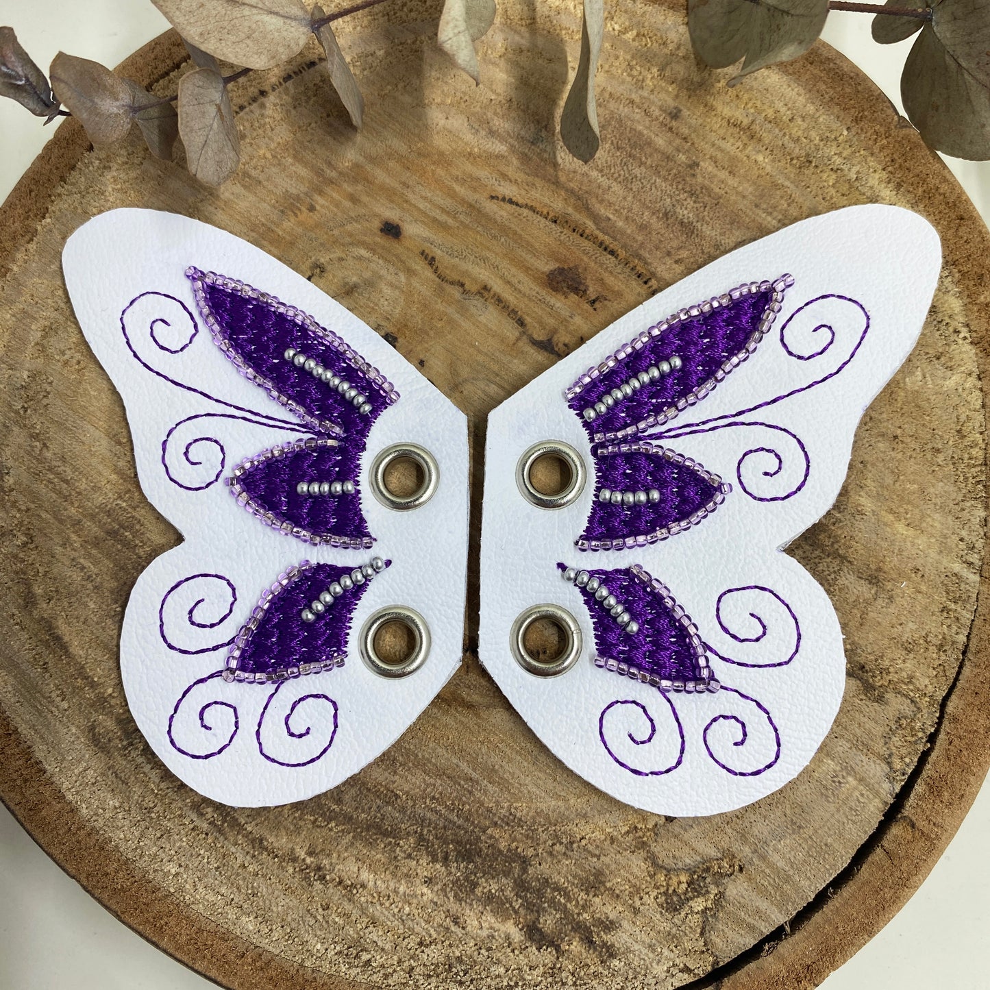 Shoe Wings - Purple Butterfly