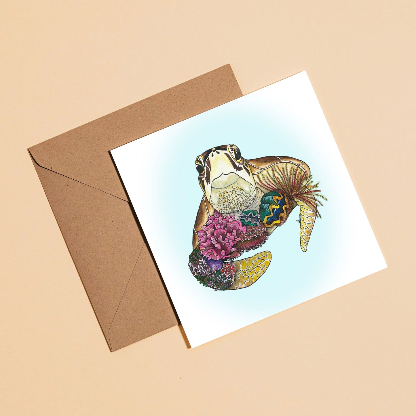 Watercolour Turtle Greeting Card