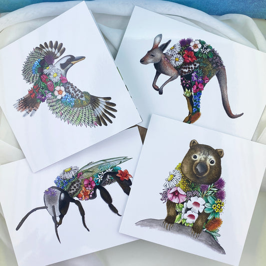 Watercolour Australian Native Animal Greeting Card Pack