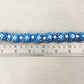 Blue chunky beaded bracelet with pearls