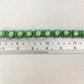 Green Chunky Beaded Bracelet with Green Crystals