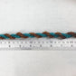 Aqua and brown spiral beaded bracelet