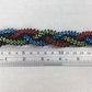 Black, Red, Green and Blue Chunky Braided Beaded Bracelet