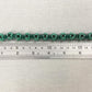 Green and Silver Chunky Beaded Bracelet with Green Crystals