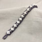 Purple Chunky Beaded Bracelet with Crystals
