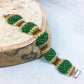 Wavy Green and Yellow Beaded Bracelet