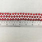 Wide Red and White Zigzag Beaded Bracelet