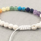 Rainbow Chakra & White Bracelet