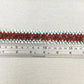 White and Turquoise Beaded Bracelet with Red Crystals