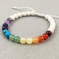 Rainbow Chakra & White Bracelet