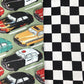 Reversible Apron - Checkered Flag & Vintage Cars