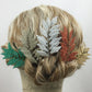 Metallic Beaded Leaves Hair Accessories