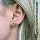 Silver Tube Stud Earrings